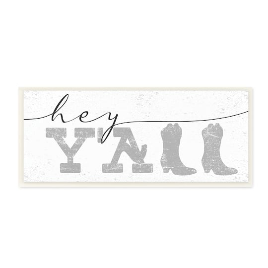 Stupell Industries Hey Y'all Western Wooden Wall Plaque